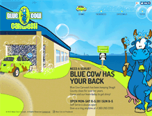 Tablet Screenshot of bluecowcarwash.com